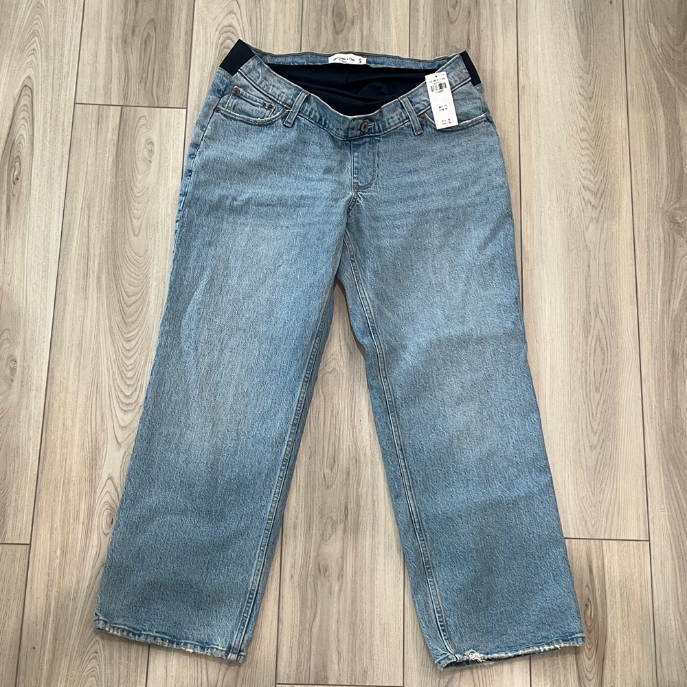 Maternity Straight Leg Jeans - Light Blue